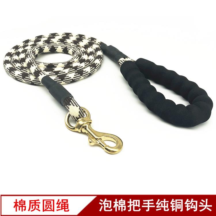 狗狗牵引绳宠物遛狗绳小型中型大型犬狗链子金毛柯基拉布拉多圆绳 幸福驛站