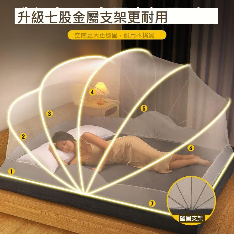 免安裝可折疊蚊帳加高家用無底單雙人床學生宿舍防摔防蚊新款