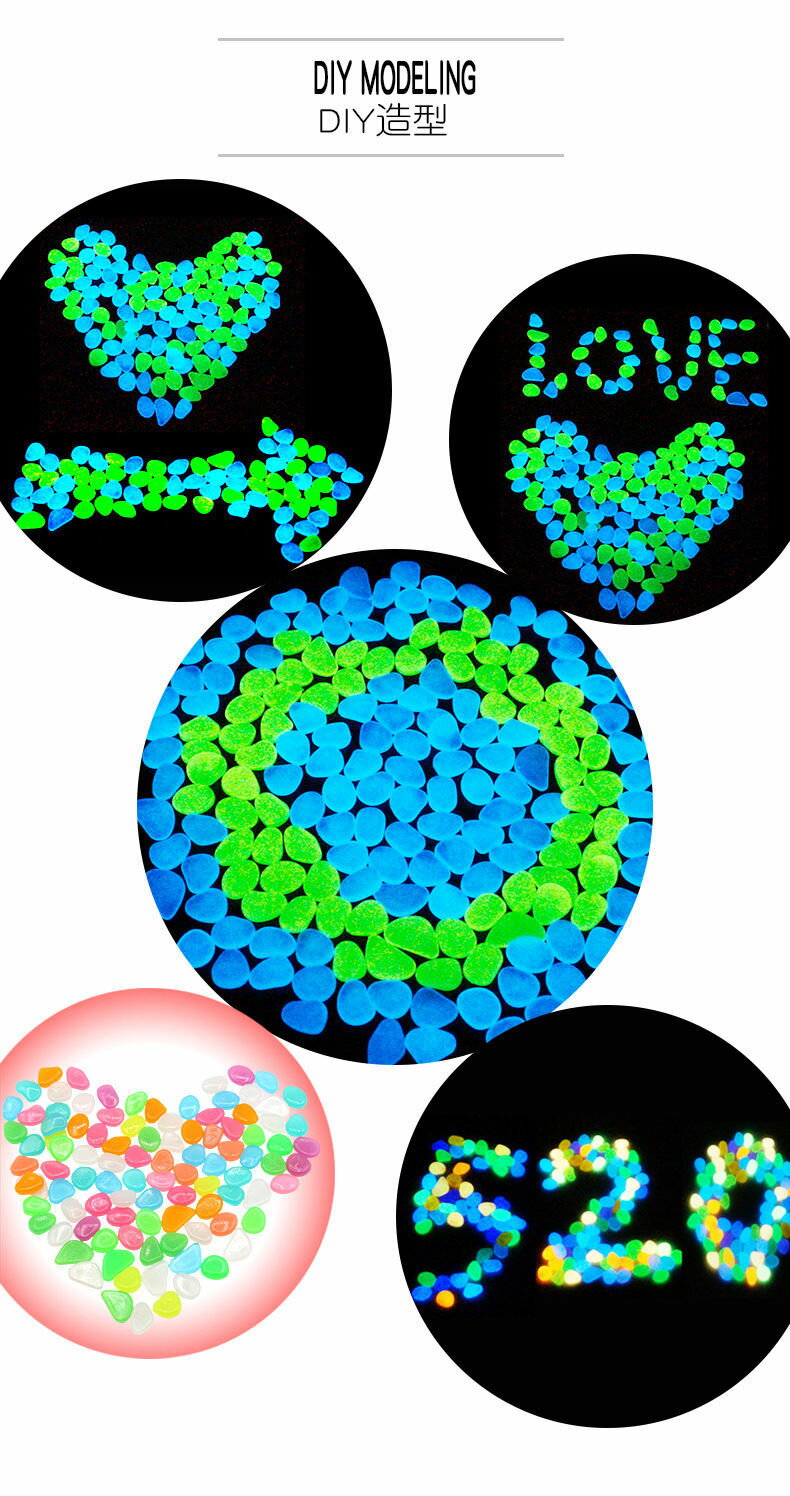 夜光石熒光石發光石頭月光寶石鉆石魚缸花園兒童裝飾擺件 9