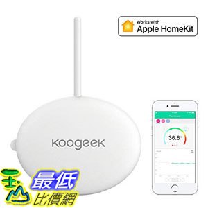 [107美國直購] Koogeek Smart Baby Thermometer Wireless Monitoring for iOS and Android, Suitable for Baby and Adults