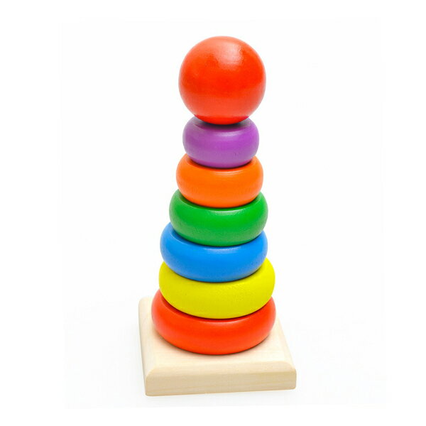 木製彩虹塔 疊疊樂邏輯訓練玩具 木製玩具 親子同樂互動玩具 贈品禮品