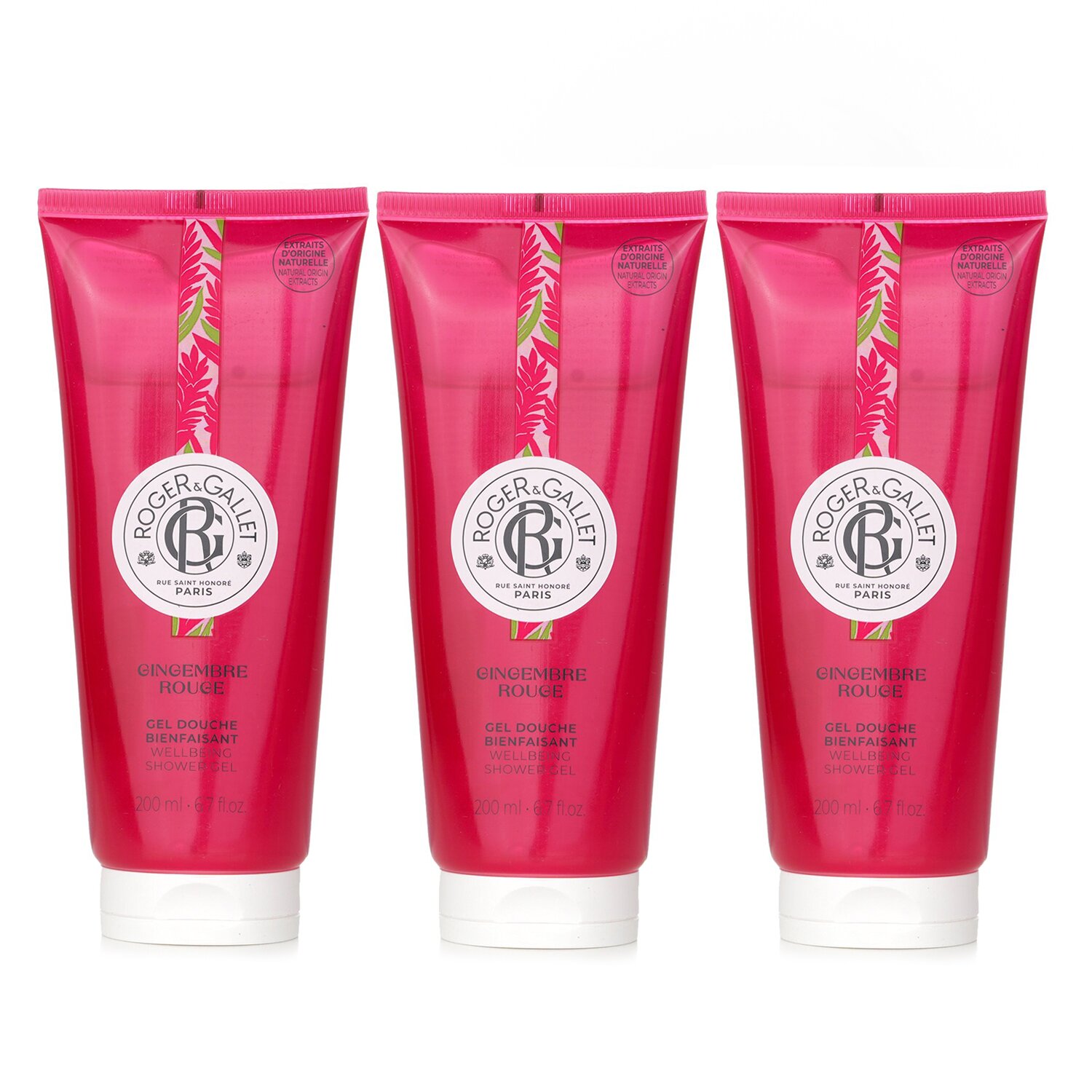 賀傑與賈雷 Roger & Gallet - 【超抵囤貨裝】Gingembre Rouge Wellbeing 沐浴露 x3