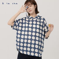 a la sha 不規則圓點貓耳帽上衣 a la sha 不規則圓點貓耳帽上衣