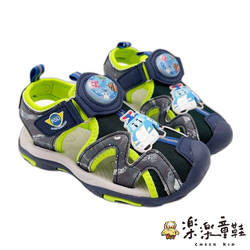 救援小英雄波力電燈涼鞋 - 電燈鞋 童鞋 男童鞋 波力童鞋 嬰幼童鞋 發光燈鞋 涼鞋 電燈涼鞋 POLI 中大童鞋 救援小隊 兒童涼鞋 POLI波力 燈鞋 運動燈鞋 防滑涼鞋 救援小英雄 卡通童鞋 護趾涼鞋