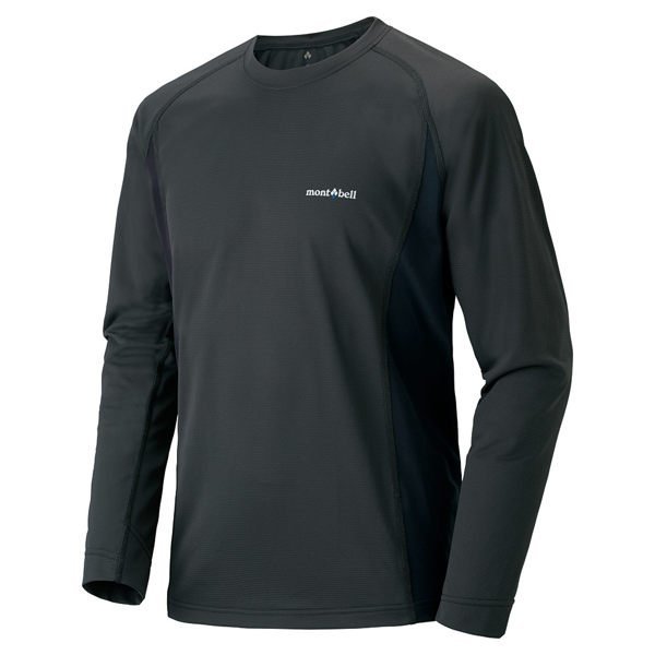 ├登山樂┤Mont-Bell  Cool L/S T M'S 男款排汗長上衣 深灰 # 1114121GM