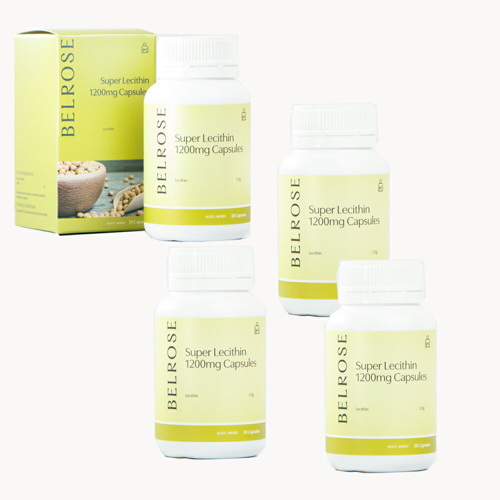 澳洲Belrose 頂級卵磷脂膠囊(4入組 30顆/瓶)  即期品-2026年3月到期