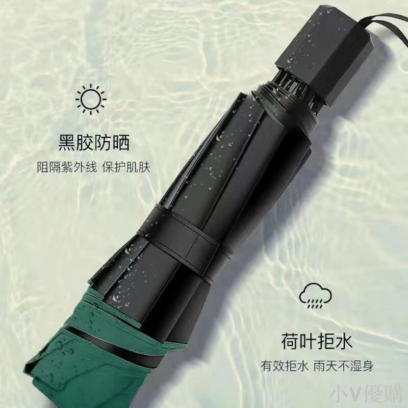 小V 大號雨傘加固手動結實抗風晴雨兩用學生折疊黑膠太陽傘防曬遮陽傘