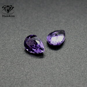 1克拉天然紫水晶6*8寶石水滴形巴西紫色水晶石二月份誕生辰石鑲嵌