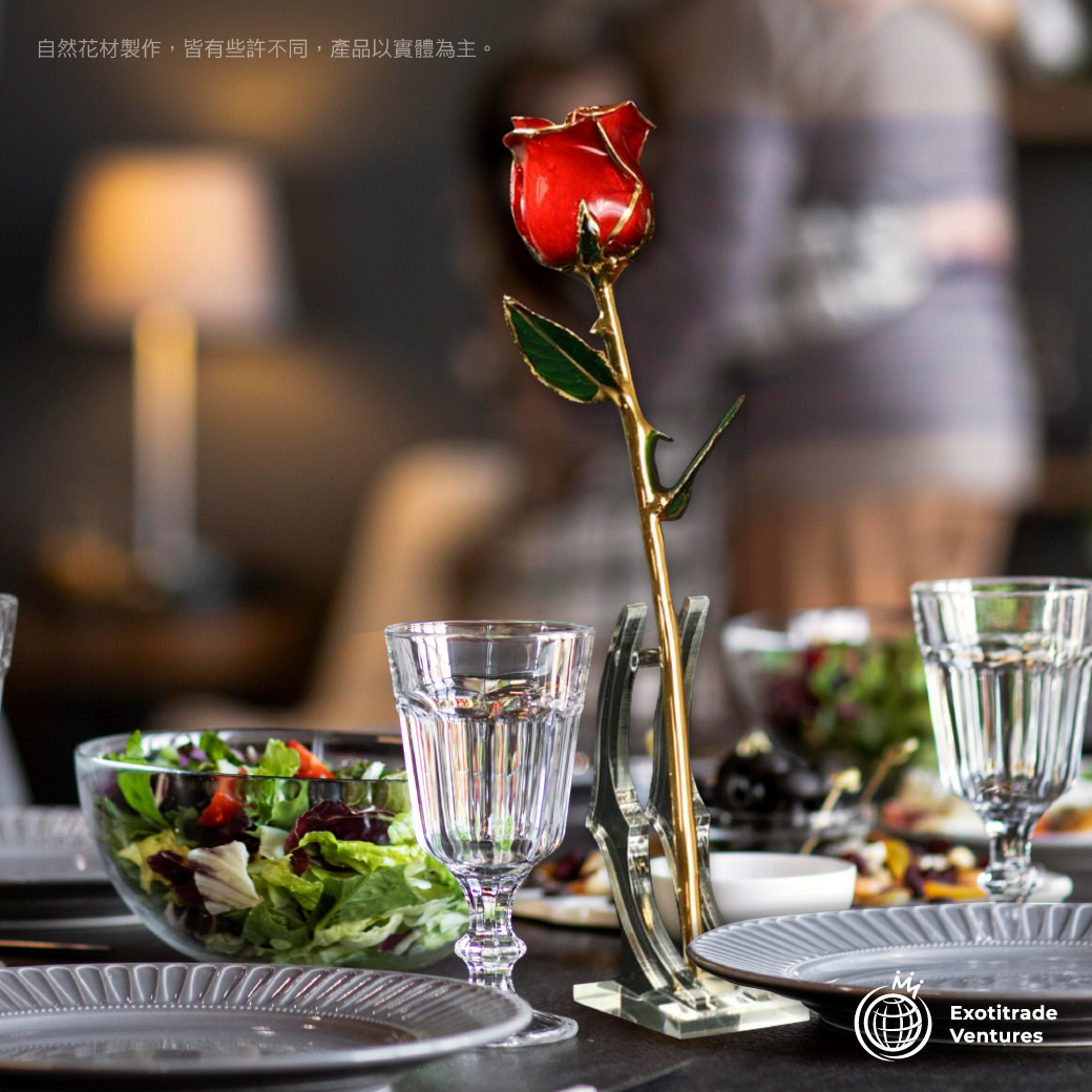 24K金 永恆鍍金珍藏玫瑰_紅色 4