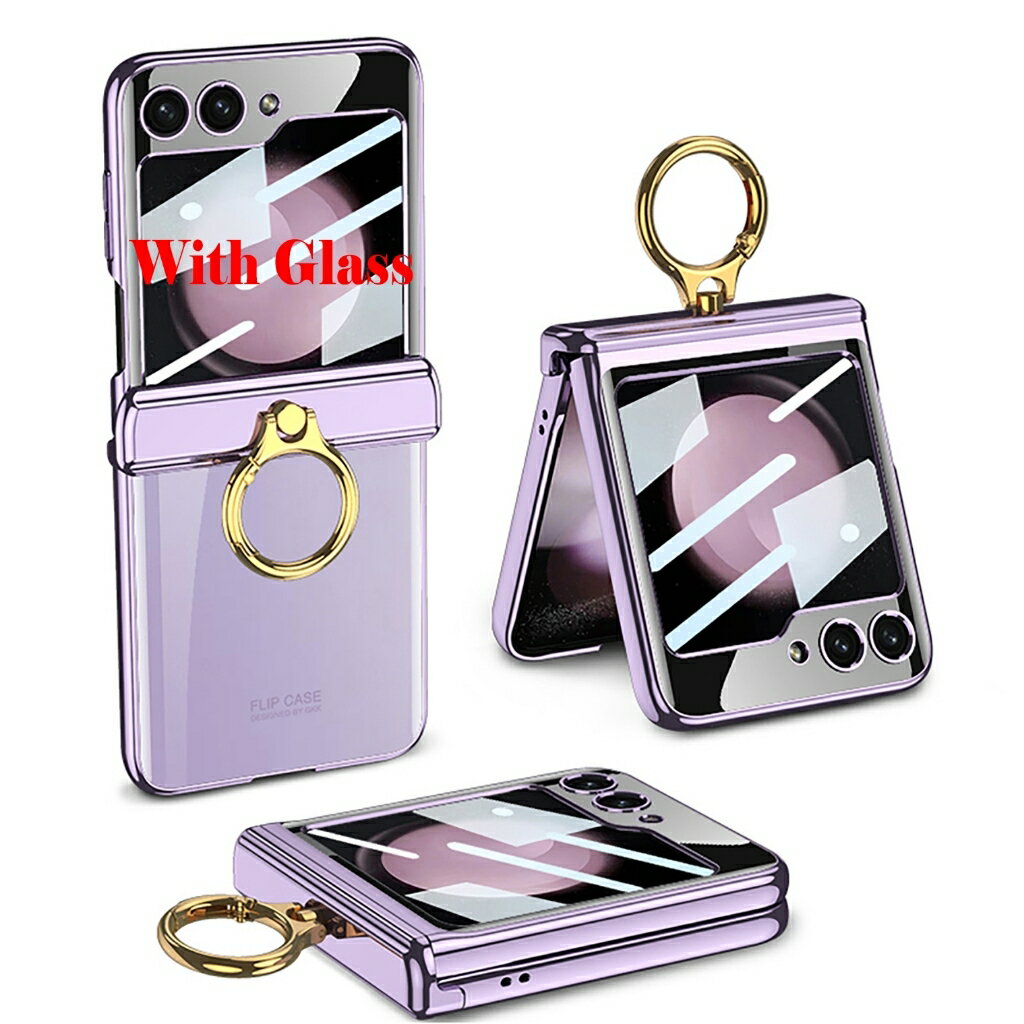 三星摺疊機 samsung galaxy z flip 5 手機殼 flip5 flip4 保護殼 透明電鍍指環殼