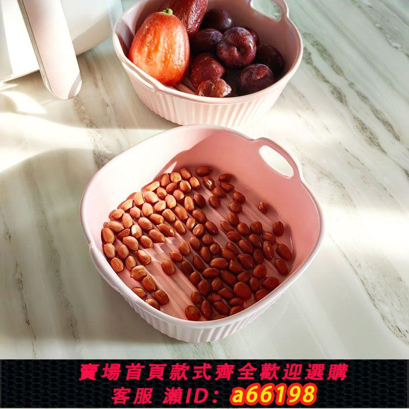 【臺灣公司 可開發票】雙耳圓形方碗空氣炸鍋專用碗焗飯碗重復使用陶瓷碗烤箱微波爐烤盤