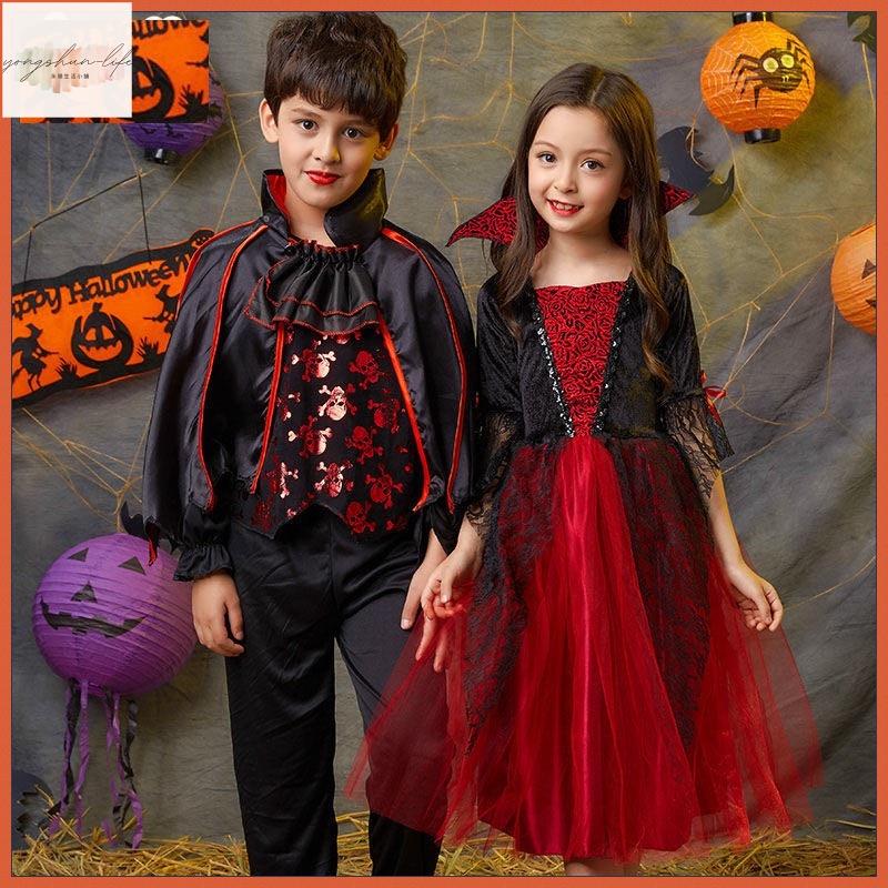 造型服飾萬聖節 恐怖 兒童 角色扮演 服裝 吸血鬼 童服裝女 吸血鬼披風 表演服