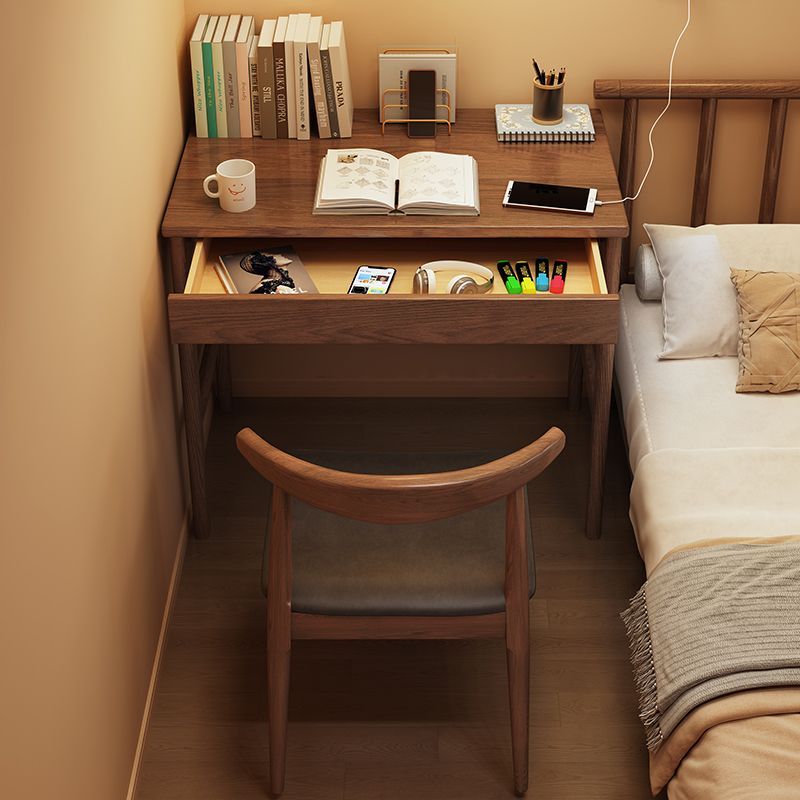 【限時優惠】實木窄桌45cm臥室床頭書桌簡易學習寫字桌學生家用小型單人電腦桌