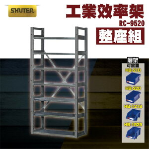 【shuter】樹德SHUTER-RC-9520 RC工業效率架(7層) 零件櫃 工具車 螺絲收納