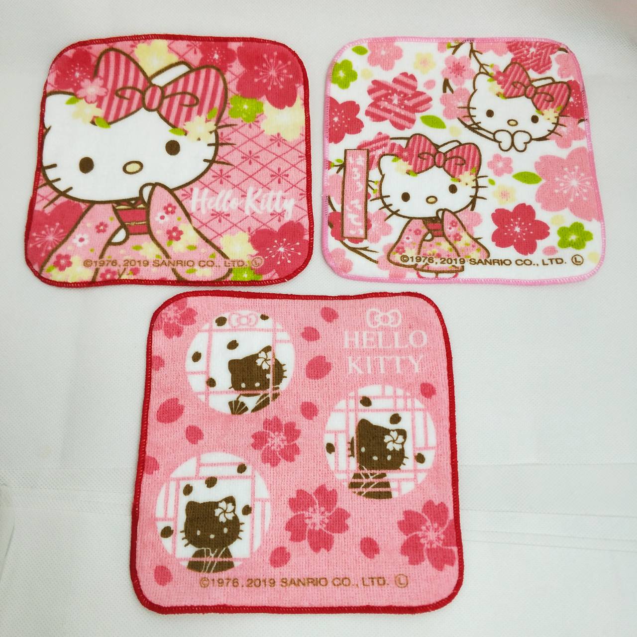 大賀屋 日貨 HELLO KITTY 毛巾 迷你毛巾 手巾 方巾 擦手巾 小毛巾 毛巾 純棉 正版 J00016009