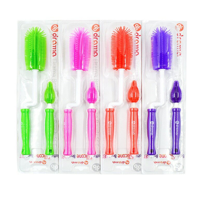 出清》韓國製 drama 膠奶瓶刷+奶嘴刷/杯刷 2