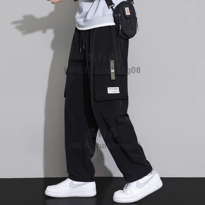 工裝褲男士春秋季寬鬆直筒大碼春季沖鋒休閒運動長褲子【步行者戶外生活館】