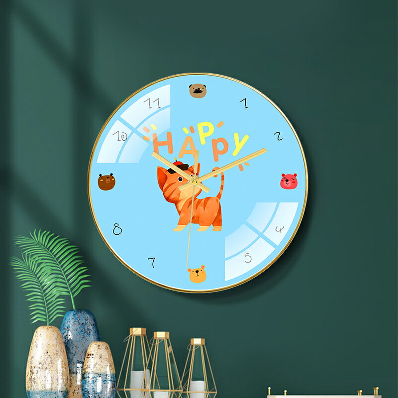北歐風掛墻鐘表裝飾掛鐘客廳家用時尚創意輕奢現代簡約免打孔靜音