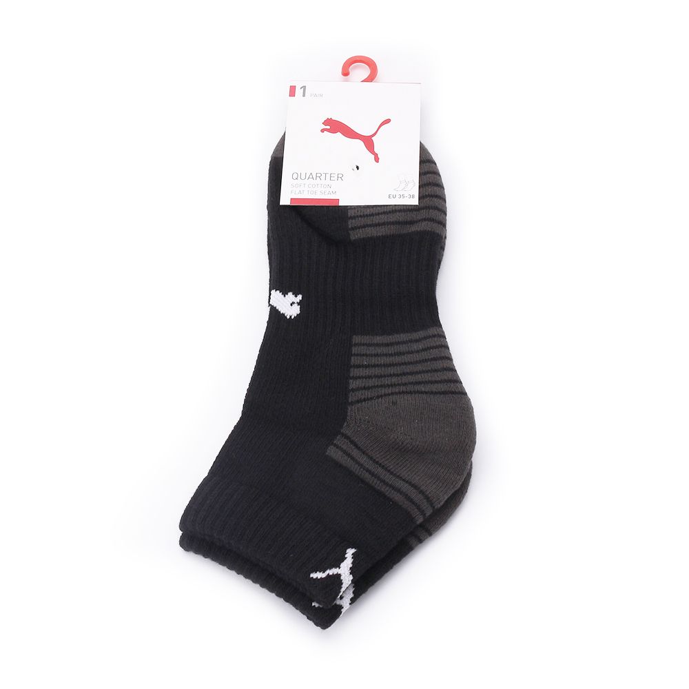 PUMA NOS 素色跳豹厚底短襪 黑 BB140601