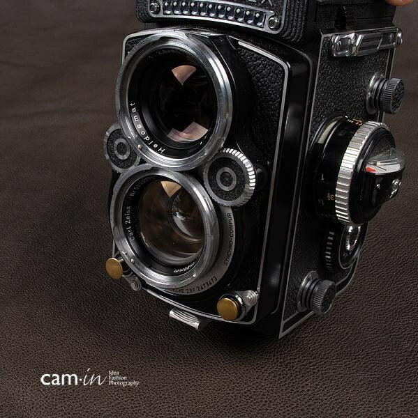 cam-in 祿來Rolleiflex閃光燈介面堵頭+快門按鈕短款銅色CAM9052