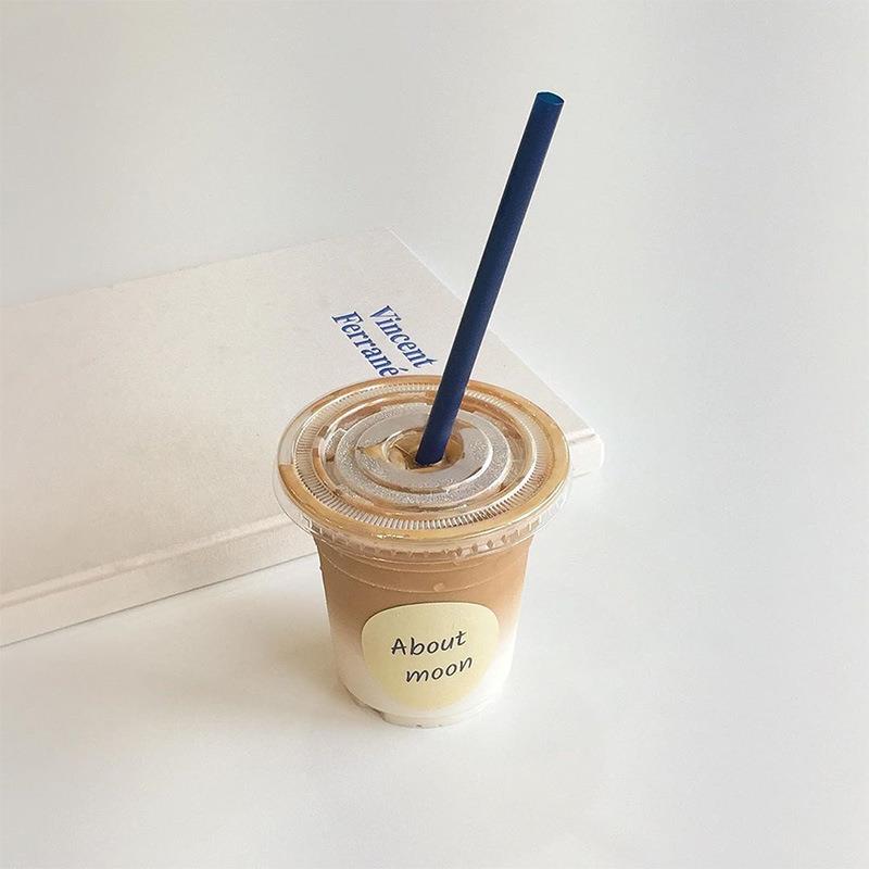 自制咖啡杯塑料ins風帶蓋網紅奶茶杯子冷飲打包一次性外賣杯透明