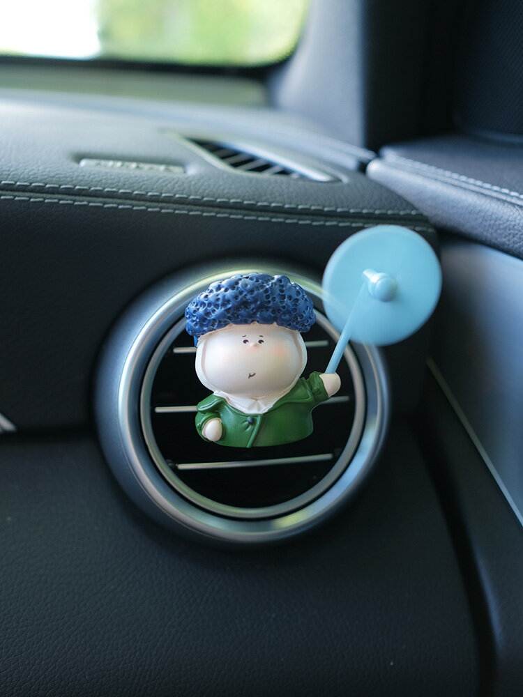 車載香薰汽車出風口香水網紅月半藝術家車內持久淡香氛裝飾品擺件 3