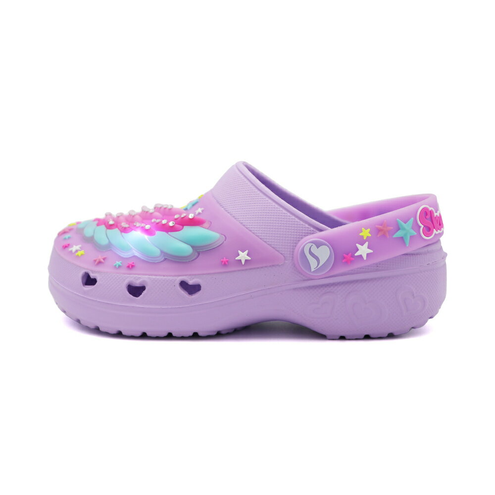 SKECHERS S LIGHTS 燈鞋 涼拖鞋 中童鞋 紫 S1413 (308367LLVMT)