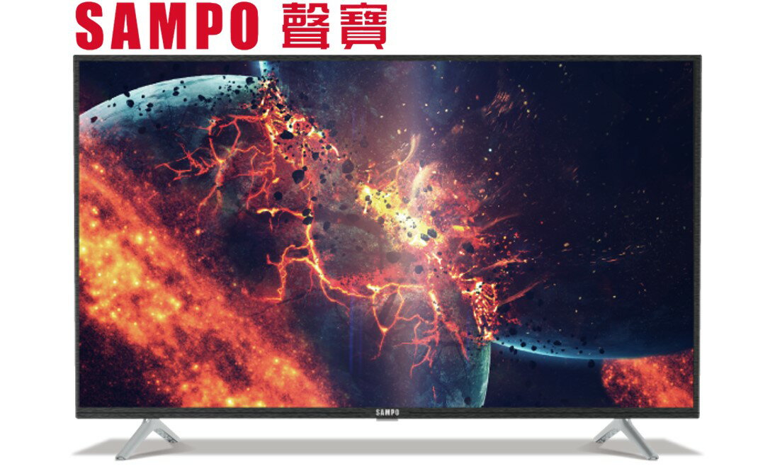 SAMPO 43 型 Full HD LED電視 EM-43CBT200【寬:966.8*深220.4*高615.8 mm (含腳座)】
