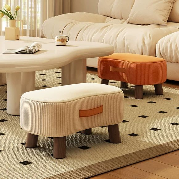小凳子簡約換鞋凳客廳沙發腳踏凳茶幾小矮凳軟包小椅子家用小闆凳