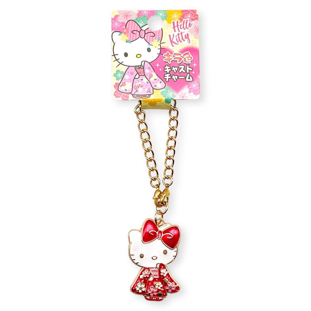 【震撼精品百貨】Hello Kitty 凱蒂貓~日本三麗鷗SANRIO KITTY櫻花系列和服吊飾-紅*26528