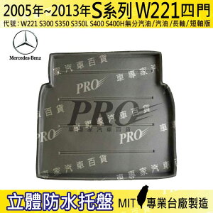 BENZ賓士- S系列 W221 S300 S350 S350L S600 S63 S63L S450 AMG S400 S400H S550 S450L 四門 後廂防水托盤 後廂墊 後廂置物墊 蜂巢後廂墊