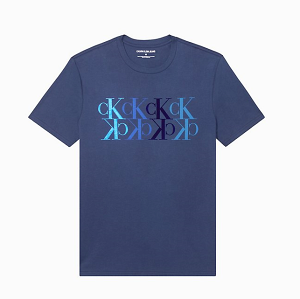 Calvin Klein T恤 短袖 純棉 男裝 LOGO款 短T-Shirt 圓領上衣 C41013 藍色CK(現貨)▶指定Outlet商品5折起☆現貨