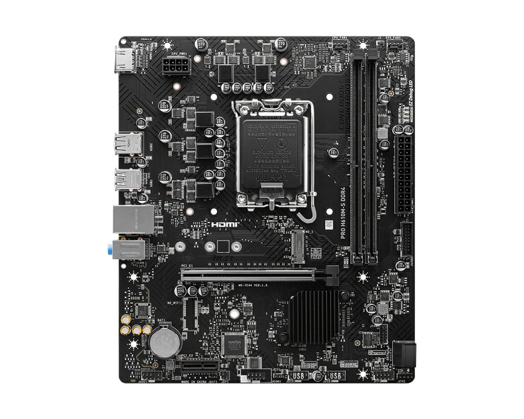 MSI 微星 PRO H610M-S DDR4 主機板 1700腳位 M-ATX 主機板 1