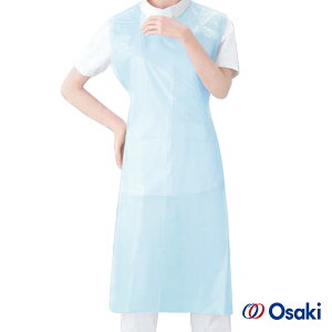 【官方直營】日本Osaki 大崎-無袖拋棄式PE圍裙(藍)60入-快速出貨