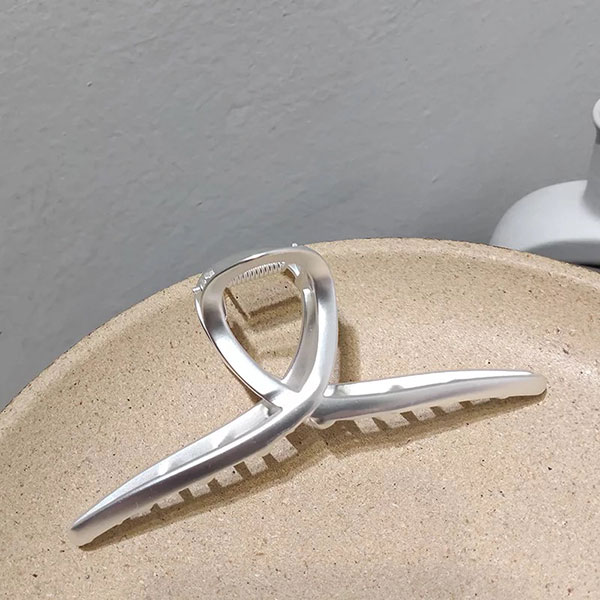 ANNAS 正韓 爆款 金屬 鯊魚夾 抓夾 髮夾 大號 金色 銀色 光澤 韓國 1