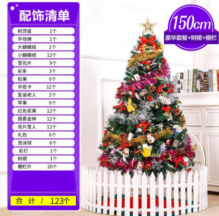 ❀樂天優選好物❀ 聖誕樹豪華加密圣誕樹1.2/1.5米套餐家用大型1.8米圣誕節裝飾迷你小60cm【極有家】