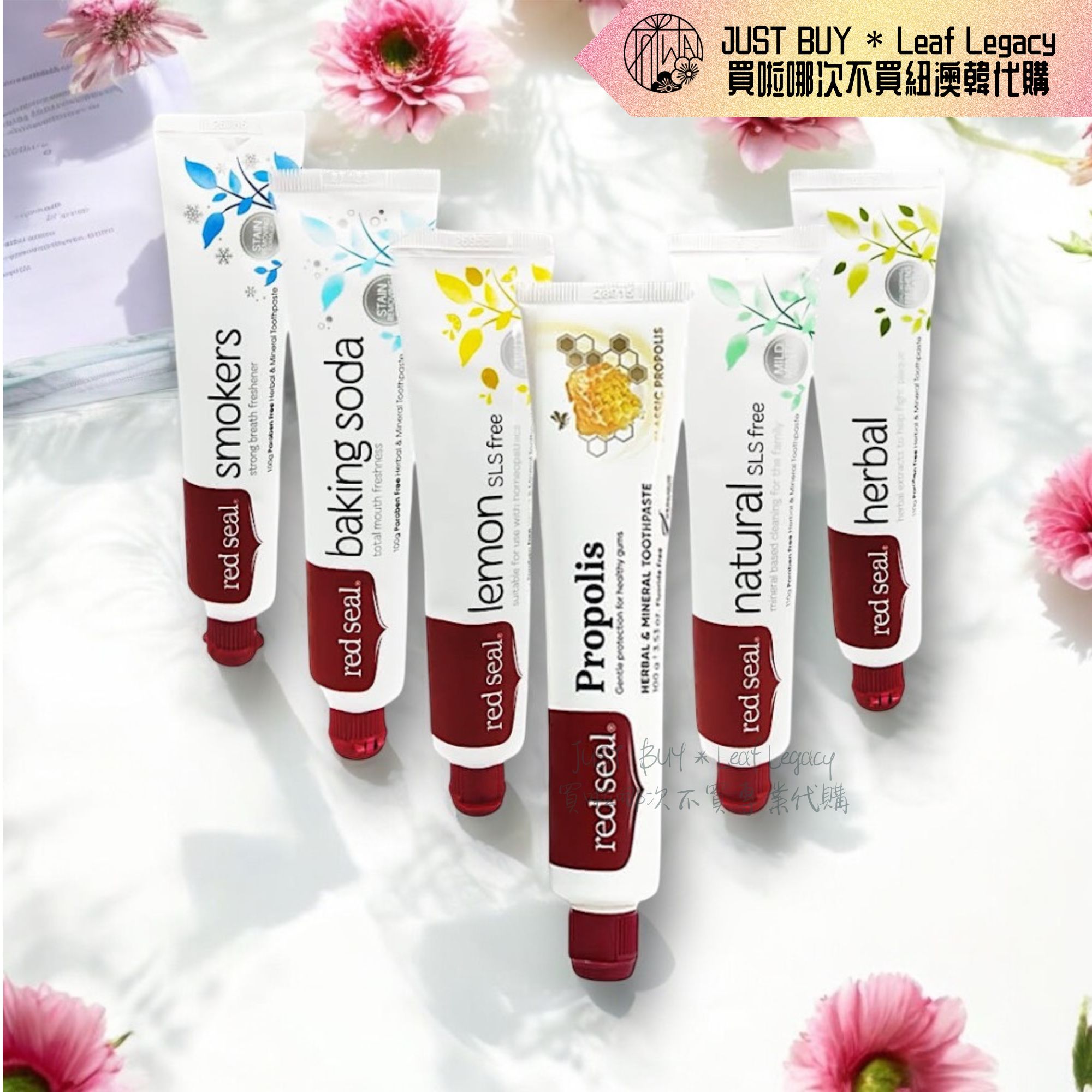 紐西蘭 Red Seal 紅印牙膏 牙膏全系列 檸檬 蜂膠 煙漬 100g