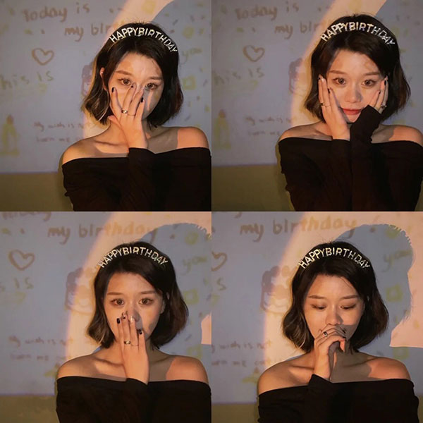 ANNAS 聖誕節 跨年 生日 髮箍 水鑽 皇冠 新年 聖誕 派對 拍照 慶生 網紅 名媛 5