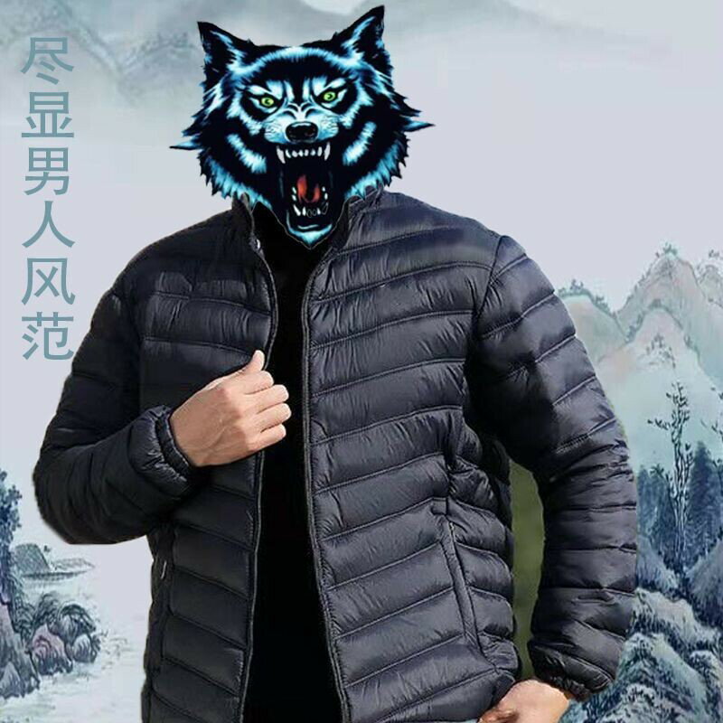 【秋冬上新】M-5XL大碼羽絨棉外套 保暖外套 男裝 冬季新款男士大碼羽絨棉服加厚輕薄棉衣中青年寬鬆加肥棉襖外套