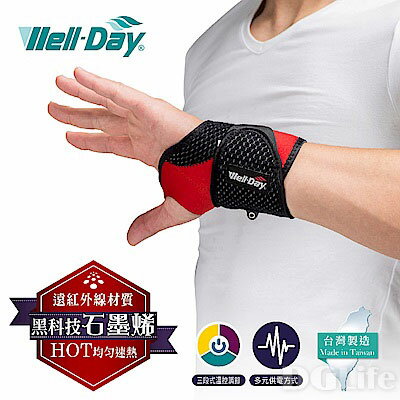 《晶晏》石墨烯 動力式熱敷墊 護腕 WDGH322
