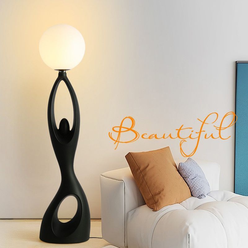 燈具 落地燈 免運 開立發票 落地燈客廳輕奢高級感沙發邊擺件人形藝術雕塑裝飾品喬遷新居禮品