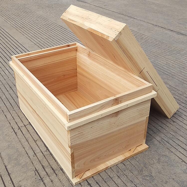 杉木蜂箱七框中蜂蜜蜂蜂箱1.2CM無蠟空箱簡易輕便土蜂箱