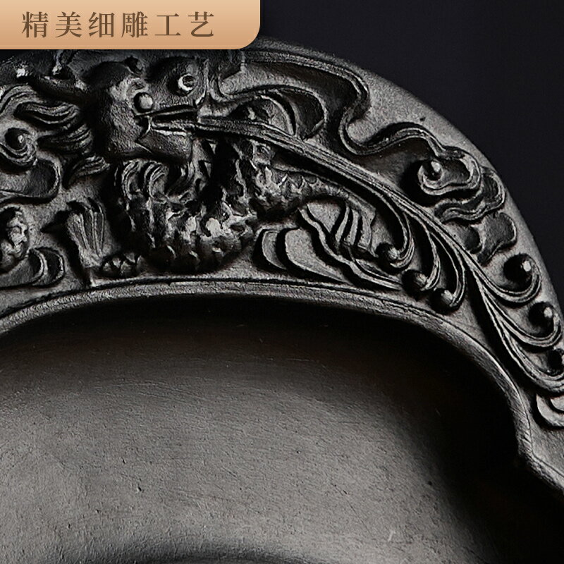 硯石　友佳得硯筆 澄泥硯硯臺書法專用可磨墨天然原石毛筆研臺筆硯墨汁文房四寶兒童