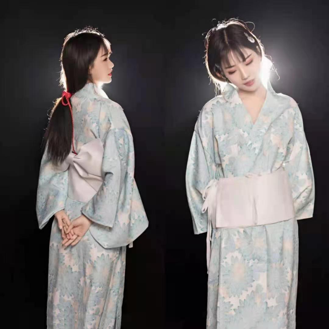 神明少女和服女拍照服裝正裝傳統復古改良連衣裙日式外景旅拍寫真