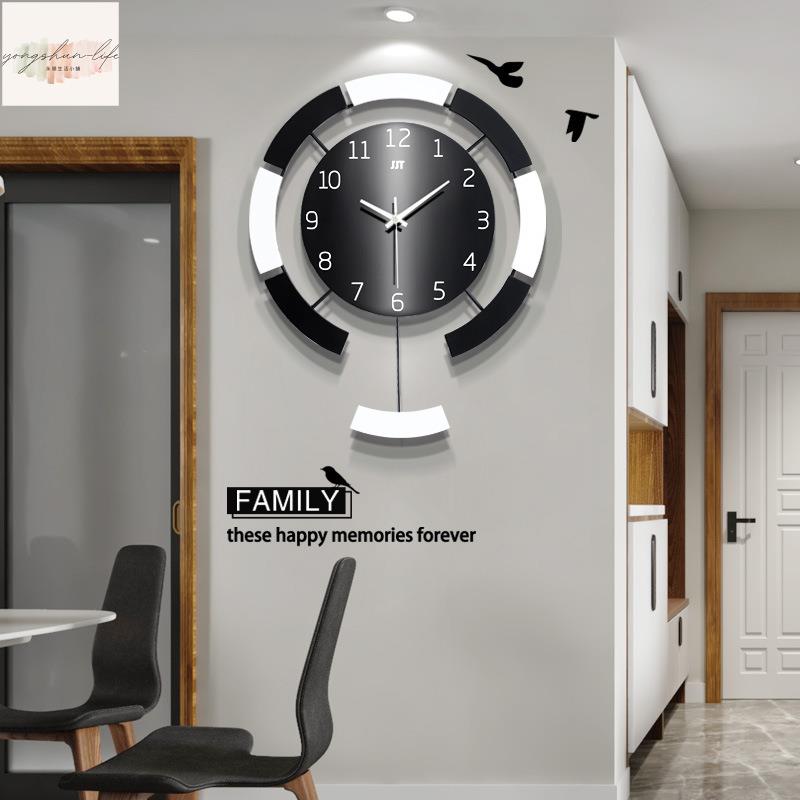 個性簡約鐘錶掛鐘客廳創意木質時鍾家用藝術裝飾石英鐘電子禮品大氣時鐘靜音時鐘壁掛時鐘掛牆時鐘