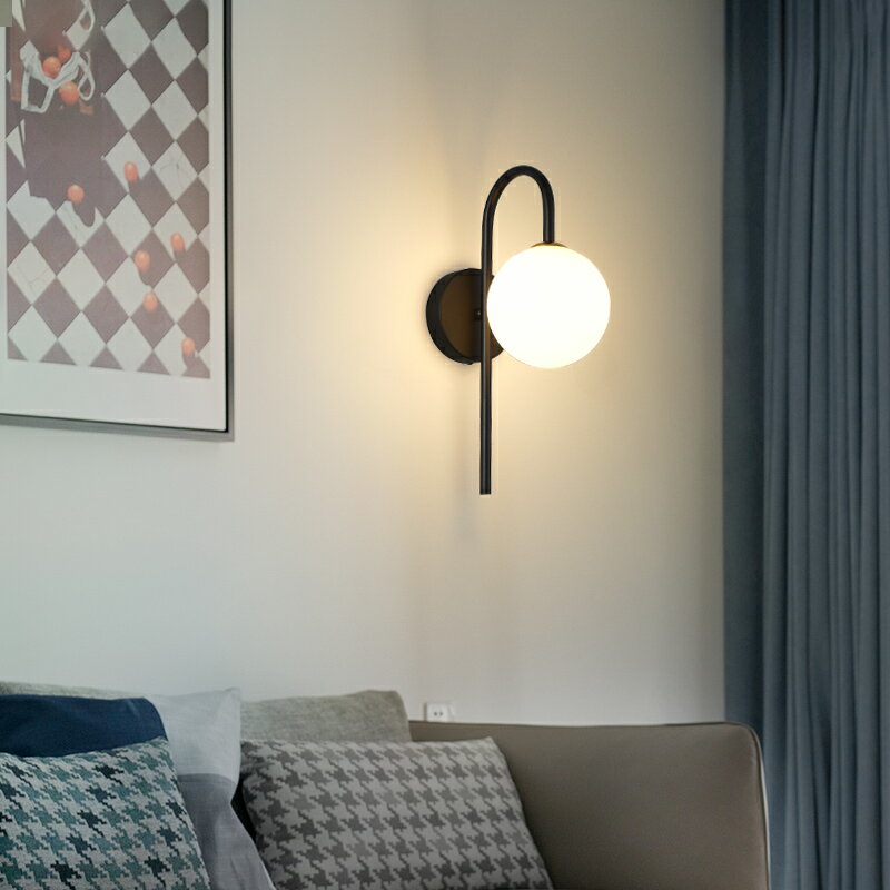 【免運】可開發票 現代簡約客廳燈LED壁燈 北歐創意個性輕奢臥室床頭燈樓梯過道燈具