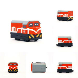 台鐵柴電機車 R100型(橘) 鐵支路迴力小火車 迴力車 火車玩具 壓克力盒裝 QV007 TR台灣鐵道