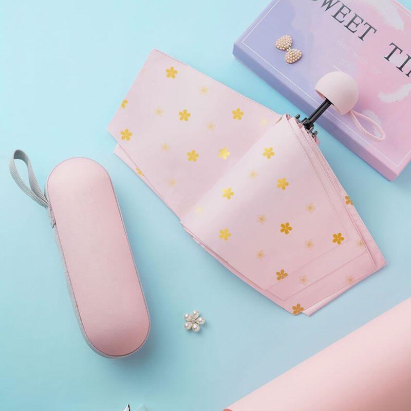 太陽傘 晴雨傘 遮陽傘 折疊傘 兩用傘 五折晴雨傘 太陽傘迷你超小防曬防紫外線女學生折疊兩用便攜遮陽傘