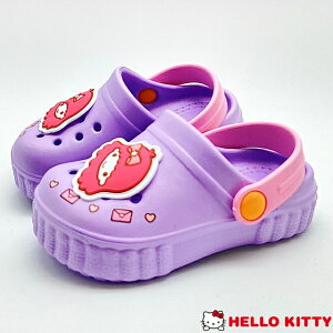 卡通-Hello Kitty休閒拖鞋系列-821418紫(中小童段)