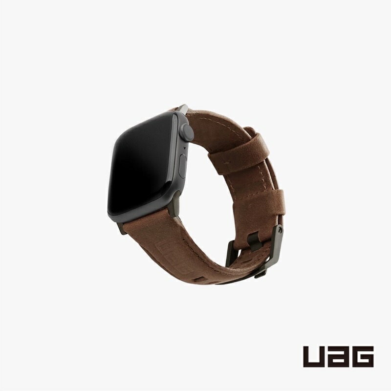 強強滾p-【UAG】Apple Watch 38/40mm 皮革錶帶-棕